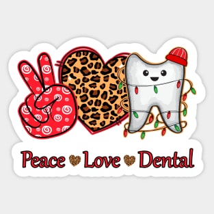 Peace Love Dental Sticker